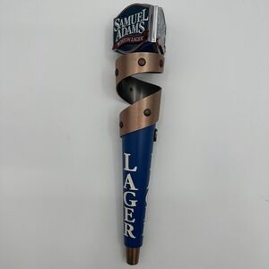 Samuel Sam Adams Boston Lager Copper Ribbon Beer Tap Handle Man Cave Bar 13"